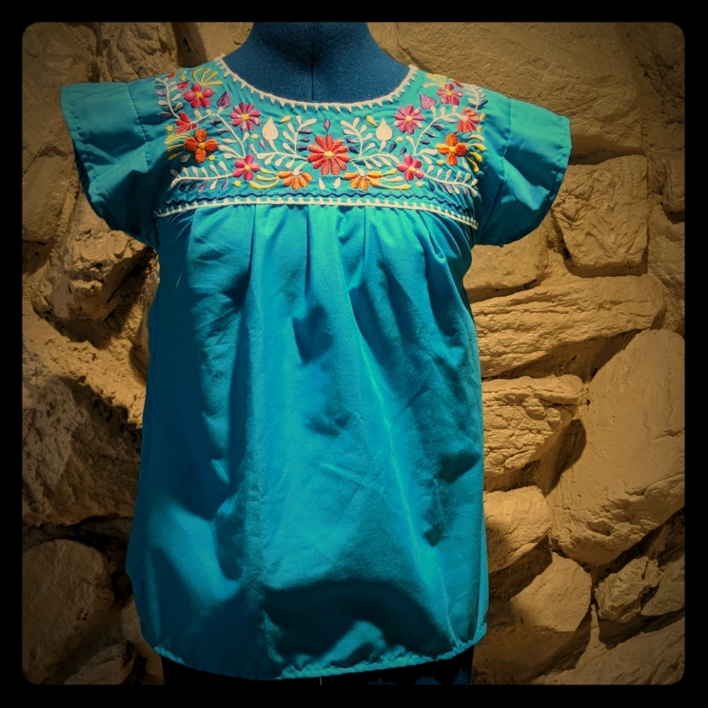 Traditional Mexican embroidered blouse
